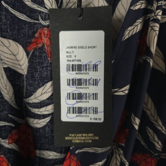 NWT VIX PAULA HERMANNY JASMINE GISELE V Neck Sleeveless Wrap Floral Dress S/P - Picture 10 of 10
